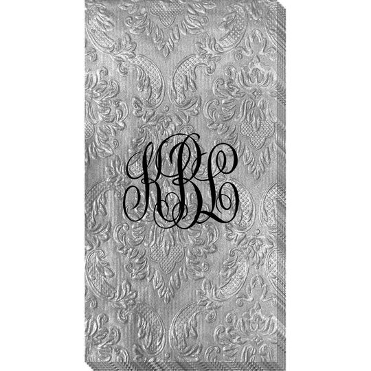 Interlocking Script Monogram Carte Embossed Guest Towels